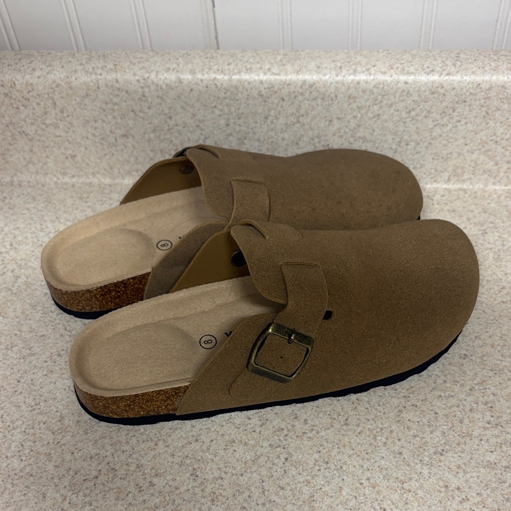 Brown Suede Mules